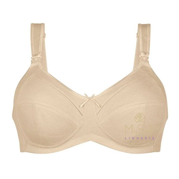 Anita Nursing Bra 5055 SIZE 34F Miss Cotton 3 Part Wire Free Padded Straps - Picture 2 of 3